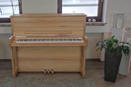 Wilh. Steinberg Klavier sig 125 Buche Vollholz Frontansicht