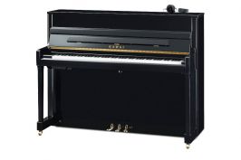 Kawai Klavier K200 AntiTime schwarz mit messing Beschlägen