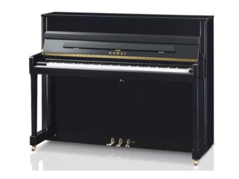Kawai Klavier K 200 schwarz poliert messing
